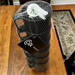 Coza Stackable 6 Piece Plastic Black Mugs Set